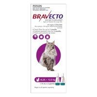 Bravecto Spot-On is indicated for the treatment of flea and tick infestations in cats. The single dose spot-on solution offers long-lasting effect against parasites for up to 3 months. It consistently kills fleas and paralysis ticks for 12 weeks and controls further parasitic infestations. The rapid action property kills fleas within 12 hours of application. Get the best pet supplies online with free shipping online at VetSupply