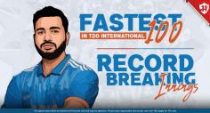 Explore the fastest T20I centuries, including Sahil Chauhan's 27-ball record in 2024. Join Vision11 for fantasy cricket success!