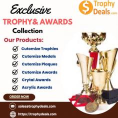 At Trophy Deals, we understand the importance of recognizing achievement and celebrating success. Whether you're honoring a top athlete, a dedicated employee, or a student with exceptional talent, our wide range of trophies, medals, awards, and plaques ensures you find exactly what you need at a price that fits your budget.
Trophies: Our collection features a variety of styles and sizes, perfect for any occasion. From sleek, modern designs to classic and ornate options, our trophies can be customized to reflect the significance of the achievement. Ideal for sports events, corporate awards, or academic excellence, our trophies are crafted to stand out and make a lasting impression.
Medals: We offer a diverse selection of medals in stunning finishes like gold, silver, and bronze. Our medals are not only visually appealing but also durable, making them a cherished keepsake for any recipient. Whether you need medals for sports competitions, academic achievements, or special recognition, we provide high-quality options that can be customized to fit your event's theme or your team's identity.
Awards: From crystal awards that exude elegance to acrylic awards that are both stylish and practical, our range of awards is designed to suit any preference. Our custom awards are perfect for recognizing outstanding performance in a unique way. We also offer engraved plates that add a personal touch, ensuring each award is a memorable and meaningful gesture.
Plaques: Our plaques come in various materials and finishes, including polished wood, sleek acrylic, and sophisticated crystal. Perfect for commemorating milestones or honoring individual accomplishments, our plaques can be personalized with detailed engraving to suit any occasion.
In addition to our core products, Trophy Deals also provides rings, custom awards, and banners to help you create a comprehensive and memorable recognition experience.
Order Information: Although we do not have a retail showroom, we are dedicated to serving you through order pickups available upon request. Contact us at 936-349-0300 or via email at sales@trophydeals.com for all inquiries and to place your order. Visit us at 2595 Waldrip Rd, Madisonville, TX 77864.
At Trophy Deals, we pride ourselves on delivering high-quality products that celebrate achievement and excellence without breaking the bank. Let us help you make your next event unforgettable.