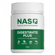 DigestaVite Plus is a vitamin and mineral supplement with prebiotics that support skin, stomach and liver. It is made using 46 essential, 100% natural and sustainably harvested ingredients from botanical sources. Digestavite Plus aids in digestive functions and healthy gut bacteria increases intestinal absorption. Added zinc content promotes radiant skin and coat support.
