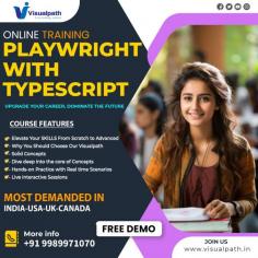 Playwright Course Online - VisualPath offers the best Playwright Online Training Learn Playwright automation from the comfort of your home. Our comprehensive online course covers everything from basic concepts to advanced techniques with daily recordings available. For more info  please call us at +91-9989971070.
Visit Blog: https://visualpathblogs.com/
WhatsApp: https://www.whatsapp.com/catalog/919989971070
Visit: https://www.visualpath.in/playwright-automation-online-training.html

