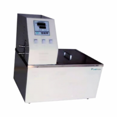 Labtron High Temperature Oil Bath, with a 15 L capacity and a temperature range from RT to 300°C, features a durable 304 L stainless steel design. It includes 1800 W heating power,  a 60 W internal circulation pump, and a digital display with automatic temperature control for precise operation.