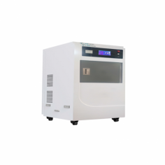 Labtron Plasma Autoclave is a 60L H2O2 sterilizer with microprocessor PLC control, operating at 50 ± 5°C and -50 Pa pressure. It features a manual door, built-in sensors, thermal printer, USB data download, high-strength vacuum pump, and explosion-proof heating.
