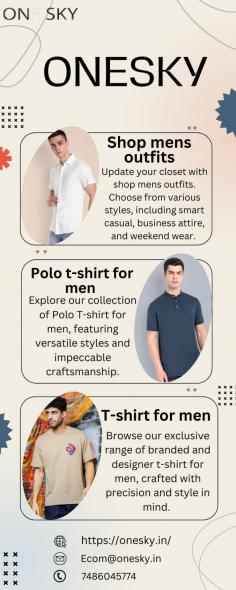 Update your closet with shop mens outfits. Choose from various styles, including smart casual, business attire, and weekend wear. Shop now to refresh your wardrobe with pieces that offer both style and versatility. Elevate your everyday look today.
Visit for more :- https://onesky.in/