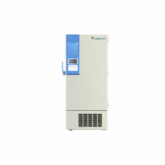 Labtron-86°C Ultra Low Temperature Upright Freezer has a 528-L capacity, offers -40 to -86°C cooling, and features an efficient EBM fan, vacuum insulation, stainless steel construction, a rotating handle, universal wheels, a two-layer insulated door, and forced air circulation.
 