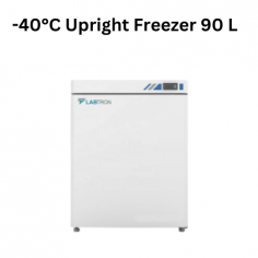 Labtron -40°C Upright Freezer is an upright type undercounter ultra-low temperature freezer unit 90 L microprocessor-controlled unit with a temperature range of -20 to -40°C and direct cooling with manual defrost. It features two-layer thermal insulating door, advanced alarm system, turn-on delay .