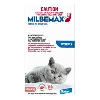 Milbemax for cats is a beef flavored tablet used as a broad spectrum Allwormer to treat intestinal worms in felines. It kills controls and treats all types of roundworms, hookworms and tapeworms found in kittens and cats. It destroys juvenile and mature stages of intestinal worms and thus protects the pet from several diseases. Get Wormer for Dogs and Cats at lowest price online in Australia at VetSupply