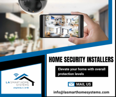 Expert Home Security Installation Services

Our expert team installs advanced home security systems tailored to your needs. We ensure seamless integration, offering protection and peace of mind. For more details, mail us at info@lasmarthomesystems.com.