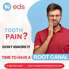 Tooth Pain? | Emergency Dental Service

Are you experiencing tooth pain?  Don't ignore it! It's time to address the root cause with a root canal procedure. Don't let discomfort ruin your day—get professional care to restore oral health and relieve pain. Act quickly to get long-lasting relief and safeguard your oral health.  Schedule an appointment at 1-888-350-1340. 
