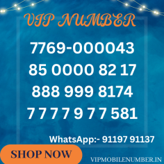 vip number punjab buy vip mobile number online in India.