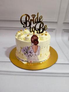 Get this beautiful bachelor party cake to make your bride to be friend happy.