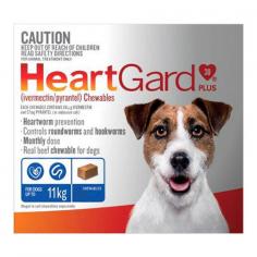 "HeartGard Plus for dogs is a vet-recommended heartworm preventive treatment that also controls and treats various other worm infections. It is effective against immature stages of heartworm that is transmitted through a mosquito. 

For More information visit: www.vetsupply.com.au
Place order directly on call: 1300838787"