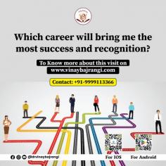 It is natural to wonder which career will bring me the most success and recognition. The tenth house in the birth chart shows success, fame and recognition in career. If the tenth house is strong, the person will get recognition and fame in his career. However, even if it's not strong, you can make it strong with astrological remedies. The position of the planets like the Sun and Jupiter in the tenth house gives fame and recognition. 

https://www.vinaybajrangi.com/career-astrology/right-career-selection/which-career-will-bring-me-the-most-success-and-recognition

