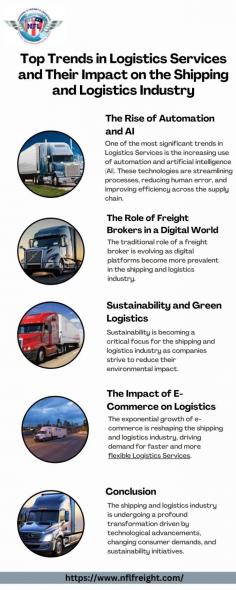 The evolution of Logistics Services is revolutionizing the shipping and logistics sector. Key trends are driving change, influencing how a freight broker manages operations. Learn how these advancements enhance supply chain efficiency and what they mean for your business’s success. Visit here to know more:https://nationalfreightlogisticsblog.wordpress.com/2024/08/07/top-trends-in-logistics-services-and-their-impact-on-the-shipping-and-logistics-industry/