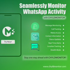 Seamlessly Monitor WhatsApp Activity with CHYLDMONITOR

​Unlock the power of real-time insights with CHYLDMONITOR, the ultimate WhatsApp tracking solution.​ Our innovative app allows you to remotely track WhatsApp chats and activity, ensuring you stay informed and connected like never before. Protect your loved ones, monitor employee communications, or gain valuable insights into behavior patterns—all with the ease of a few clicks. 

Experience unparalleled security and peace of mind with CHYLDMONITOR today!

#WhatsAppTracker
#ChatMonitoring
#WhatsAppMonitoring
#RemoteTracking
#CyberSafety
#ParentalControl
#EmployeeMonitoring
#DigitalSecurity
#FamilyProtection
#CHYLDMONITOR
#StayInformed
#PeaceOfMind