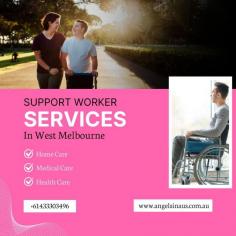 Angels in Aus provides dedicated support worker services in West Melbourne, tailored to meet the unique needs of individuals. Our compassionate team offers assistance with daily activities, personal care, and community participation, ensuring a high quality of life for those we support. We prioritize dignity, respect, and personalized care, helping clients live independently and confidently.