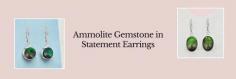 Sagacia’s Statement Ammolite Earring

Ammolite Earring is an iridescent gemstone that was first discovered in Canada. It is a multi-colored gemstone that appears like an opal and is formed out of a fossilized shell of ammonite, which is an extinct mollusk. In the world of the gemstone jewelry industry, ammolite is a trade name that is used for gem-quality material obtained from fossilized ammonite shells. The rarest of rare gem-quality ammonite specimens are called ammolite.