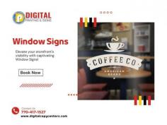 Find the best and top window signs graphics in Atlanta, GA, to boost your business visibility with our high-quality and captivating designs. Visit our website today!
