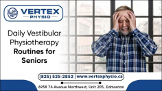 Maintaining balance and stability is important for seniors, especially as they face increasing risks associated with vestibular issues in older people. Geriatric physiotherapy offers effective strategies to manage these concerns, focusing on improving balance and preventing falls.To More : https://liveatalaskahouse.com/daily-vestibular-physiotherapy-routines-for-seniors/ , (825) 525-2852, southclinic@vertexphysio.ca 

#vestibularphysiotherapyedmonton #vestibularrehabilitationedmonton #vestibularphysiotherapy #vestibularrehabilitation #southedmonton #vestibularphysiotherapy #vestibularphysiotherapistnearme #vestibularrehabilitationnearme #backinmotionvestibularrehabilitation #physopthrapyedmonton  #vertexphysiotherapy #physiotherapyedmonton