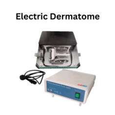 Abimed electric dermatome mechanized cutting technology to deliver uniform grafts. Unit features a cutting speed of 4500 to 6500 R/min and a voltage of 220V. It comes with a removable cord for convenience, has a smooth head design for easy cleaning, and is effortless to cut even during the excision of eschar.