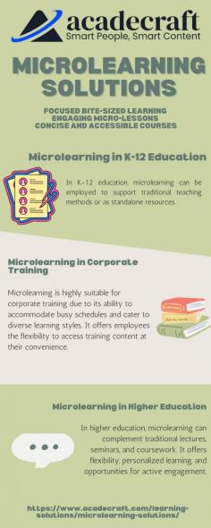 Microlearning solutions can also create a sense of collaboration and camaraderie among employees. Imagine a microlearning module that requires team members to solve a challenge together. 

This not only encourages teamwork but also makes learning a shared experience. Employees can discuss their findings, exchange ideas, and learn from one another.

Also, microlearning solutions cater to different learning styles. Some people grasp information better through visual aids, while others prefer hands-on activities. 

Microlearning content can be designed to accommodate various preferences, ensuring that every employee can learn in a way that resonates with them.
