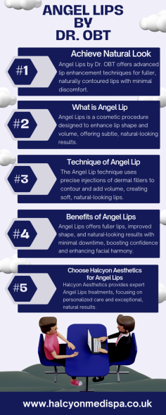 Angel Lips by Dr. OBT at Halcyon Medispa offers beautifully enhanced, natural-looking lips with a focus on precision and artistry. Utilizing advanced techniques, Dr. OBT ensures perfectly sculpted lips that enhance your facial harmony while maintaining a soft, supple appearance. Experience expert lip enhancement at Halcyon Medispa.