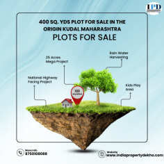 If you search for a, 400 Sq. Yds Plot for Sale in The Origin Kudal Maharashtra, You can get more details online on indiapropertydekho.com, Booking at 10%
