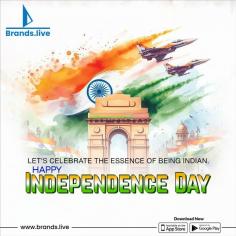 Celebrate with style! Download your Independence Day Posters from Brands.live, crafted by the best Independence Day Poster maker. Professional Designs Aasaan Hai with Brands.live—No Expertise Needed!