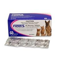 Fidos All Wormer Tablets for Dogs & Cats is an excellent oral treatment for various types of intestinal worms. The all wormer tablet is effective in the treatment of worms, including roundworms, whipworms, and tapeworms (including the hydatid tapeworm), in cats, dogs, kittens, and puppies. Fidos All Wormer Tablets are ideal for multi animal households, as both dogs and cats can be treated with this same product.