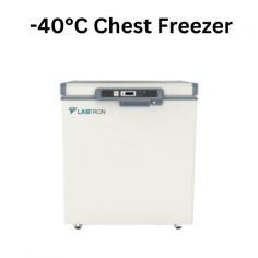 Labtron -40°C Chest Freezer comprised with ultra-low temperature freezer is a 150 L microprocessor controlled unit with a temperature range of -20 to -40°C and direct cooling with manual defrost. It features eco-friendly refrigerant, low maintenance, a digital display, an advanced alarm system, and efficient refrigeration. 