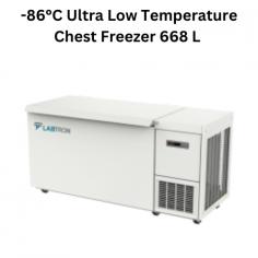 Labtron -86°C Ultra Low Temperature Chest Freezer is an ergonomically designed ultra-low temperature chest freezer unit 668 L with a temperature range of -40 to -86°C. It features low-noise operation, environment-friendly, a stainless-steel interior, an advanced alarm system, and USB temperature recording.
