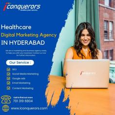 iconquerors is one of the best healthcare digital marketing agency in Hyderabad . Our team of experts will help you get more clients, traffic, and business growth. We improve your search engine rankings, increase website traffic, and grow your business. Trust iconquerors to optimize your site and bring more visitors and potential customers. Contact us today for a consultation.