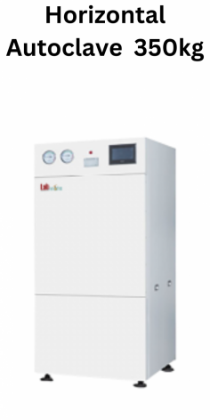 Labmate horizontal autoclave is a powerful sterilization machine for high-volume use in medical, lab, and industrial settings. Its horizontal design allows easy loading of larger items. It operates within a temperature range of 50°C to 134°C, has a weight of 230 kg, and a time range of 0 to 99 hours.
