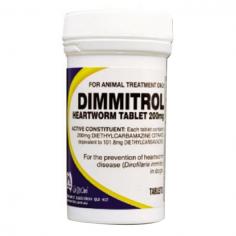 Dimmitrol heartworm tablets are an effective anthelmintic that prevents heartworm disease in dogs. The tablets are given daily and are suitable for all breeds of dogs. These daily tablets containing Diethylcarbamazine are ideal for pets that are sensitive to any of the monthly heartworm preventives.
