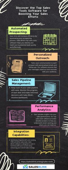 Looking for the best way to supercharge your sales efforts? Discover the top sales tools software that can revolutionize your sales strategy and help you close more deals. In today's competitive market, leveraging the right tools is crucial to stay ahead. Sales Blink offers a comprehensive suite of top sales tools software designed to streamline your sales process, from prospecting to closing.

