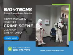 Our skilled team of crime scene cleaner employs cutting-edge cleaning techniques and equipment to eliminate all evidence of the incident, including blood, bodily fluids, and other biohazards. We understand how important it is for you to regain a sense of normalcy, and our goal is to restore the space to its original appearance and feel. With BioTechs, you can be confident that every corner has been thoroughly cleaned and disinfected, providing a safe environment for you and your loved ones. 