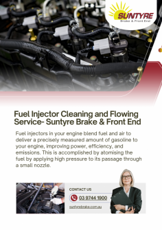 Fuel Injector Cleaning and Flowing Service- Suntyre Brake & Front End