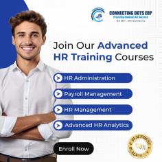 Enhance your HR expertise with our advanced HR courses at Connecting Dots ERP Training Institute in Pune. Our comprehensive curriculum is tailored to provide you with in-depth knowledge and practical skills in human resource management, covering essential topics like recruitment, employee relations, payroll, and compliance. With experienced trainers and hands-on learning, our HR courses in Pune are designed to help you excel in your career. Join us to stay ahead in the competitive HR field and achieve your professional goals with confidence.