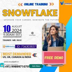 Join Now: https://bit.ly/46BCWP6
Attend Online #FreeDemo on #Snowflake Course by Mr. Ravi
Demo on: 10th August, 2024@ 09:00 AM (IST)
Contact us: +91 9989971070
Visit Blog: https://visualpathblogs.com/
whatsApp: https://www.whatsapp.com/catalog/917032290546/
Visit: https://visualpath.in/snowflake-online-training.html


