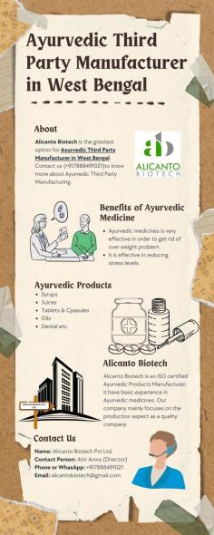 https://www.alicantobiotech.in/ayurvedic-third-party-manufacturer-in-west-bengal/

Are you looking for a reliable Ayurvedic third party manufacturer in West Bengal? Which can provide a wide range of formulation of Ayurvedic products at affordable price. Don’t worry, Alicanto Biotech is the greatest option for ayurvedic/herbal products manufacturing in West Bengal. Contact us (+917888491021)to know more about Ayurvedic Third Party Manufacturing.