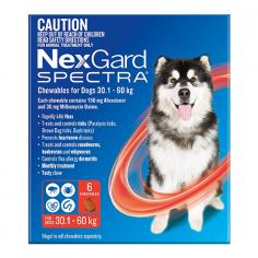 "Nexgard Spectra for dogs is a beef-flavored chewable for fleas, ticks and worm treatment. It is an effective treatment of Paralysis ticks, Bush ticks, and Brown Dog ticks. This monthly treatment is also effective in heartworm prevention in dogs, so you do not need to administer heartworm treatment for dogs separately. Shop now!

For More information visit: www.vetsupply.com.au
Place order directly on call: 1300838787"