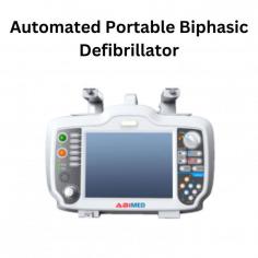 Abimed automated portable biphasic defibrillator ensures efficient energy delivery with its biphasic waveform. It charges in under 7 seconds and features voice and visual prompts, a real-time battery level indicator, and an internal thermal printer with 65-hour data storage.