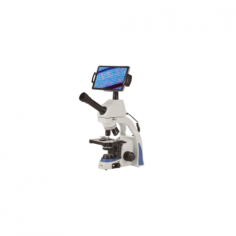 Labnic Digital Microscope features an achromatic optical system with a 40x–1000x magnification range and bright field capability. It includes a 30° inclined, 360° rotating head with a 21.5 mm diameter, an outward quadruple 
nosepiece, and adjustable LED illumination for customizable brightness.