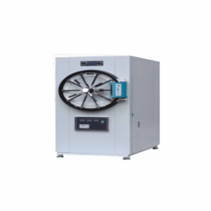 Labtron Horizontal Laboratory Autoclave 150 L is a microprocessor-controlled, fully automatic sterilizer with a leak-proof chamber. It ensures effective sterilization at 134°C, featuring an LCD display, automatic shutoff to prevent current overload, and auto protection against high temperature and pressure for user safety.