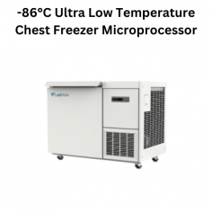 Labtron -86°C Ultra Low Temperature Chest Freezer is an ergonomically designed ultra-low temperature chest freezer unit 138  L with a temperature range of -40 to -86°C. It features low-noise operation, microprocessor control, direct cooling with an auto cascade system, CFC-free refrigerant, and advanced alarms.