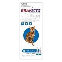 Bravecto Spot-On is indicated for the treatment of flea and tick infestations in cats. The single dose spot-on solution offers long-lasting effect against parasites for up to 3 months. It consistently kills fleas and paralysis ticks for 12 weeks and controls further parasitic infestations. The rapid action property kills fleas within 12 hours of application. Get the best pet supplies online with free shipping online at VetSupply