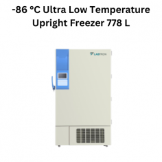 Labtron -86 °C Ultra Low Temperature Upright Freezer is an upright type freezer unit 778 L with a temperature range of -40 to -86 °C. It features a microprocessor controller with a touch-screen display for easy operation, energy-saving EBM fans, a two-layer heat-insulating door, and power outages.