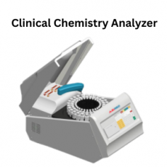 Abimed the Clinical Chemistry Analyzer maintains a constant throughput of 120 tests per hour using mono or double reagents. It operates on colorimetric and turbidimetry principles, with Teflon-treated surfaces to effectively reduce carry-over, ensuring accurate and efficient testing.