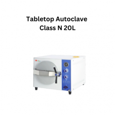 Labmate Tabletop Autoclave Class N is a durable, top-loading autoclave designed for efficient sterilization and easy sample handling. It has a 20L capacity and operates between 105°C to 138°C. Enhanced with an indicator light, it displays operation parameters for smooth and reliable performance.
