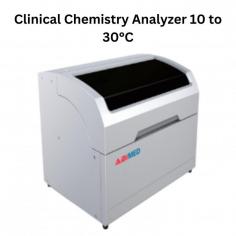 Abimed the Clinical Chemistry Analyzer achieves a throughput of 240–300 tests per hour at temperatures between 10-30°C. It features real-time water blanket testing, auto depth adjustment, and collision protection for reliable and efficient operation.